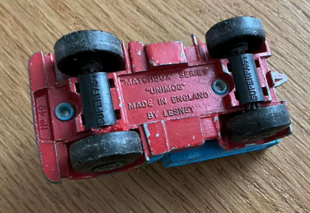 Unimog van matxhbox schaalmodel jr 60/70, Hobby en Vrije tijd, Modelauto's | 1:43, Ophalen of Verzenden, Gebruikt, Tractor of Landbouw