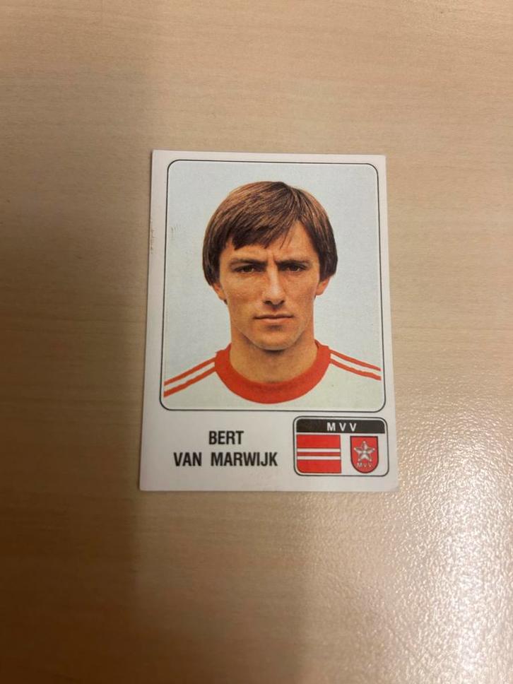 Panini Voetbal 79 - Bert van Marwijk MVV, Verzamelen, Sportartikelen en Voetbal, Zo goed als nieuw, Spelerskaart, Overige binnenlandse clubs