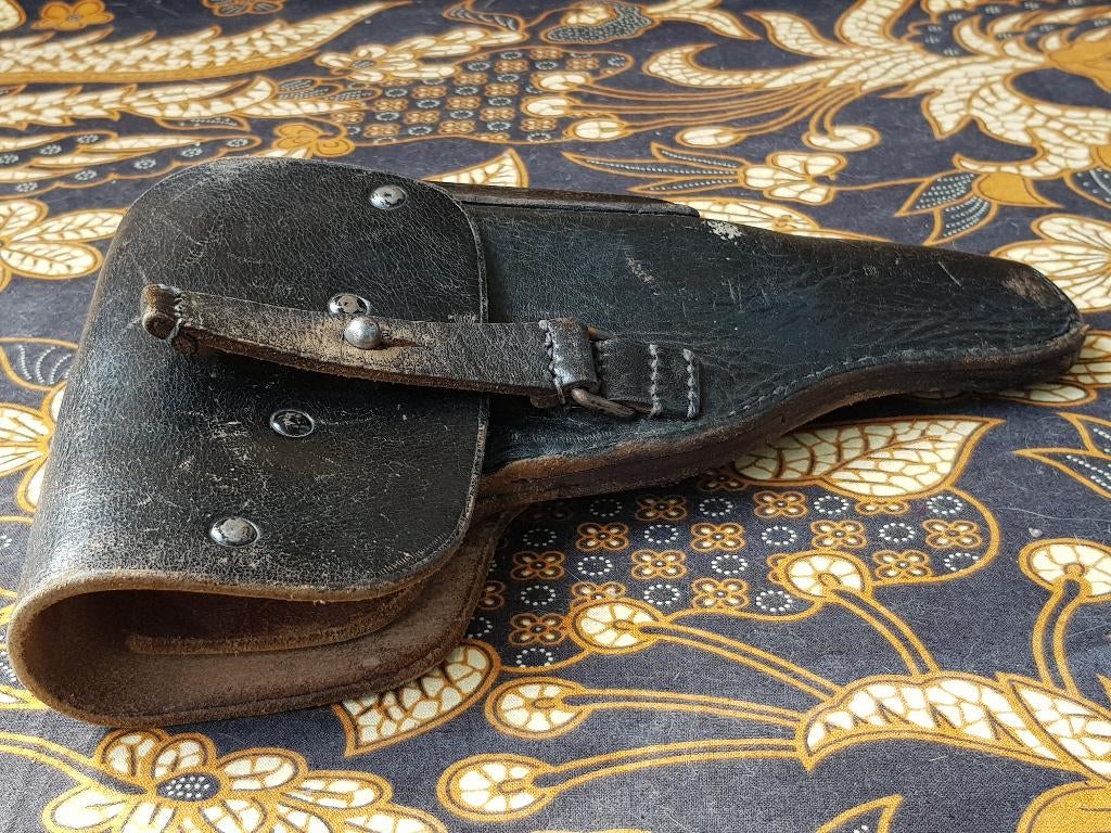 Mooi origineel oud Engels politie pistoolholster van leder., Antiek en Kunst, Ophalen of Verzenden