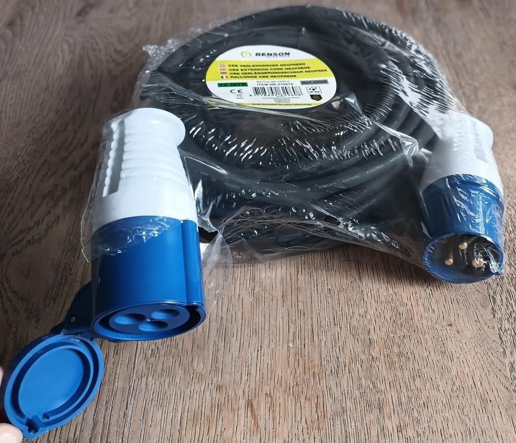 Nieuw CEE verlengkabel 10m CEE stekker en CEE contrastekker, Nieuw, Ophalen of Verzenden, Nvt, Nvt