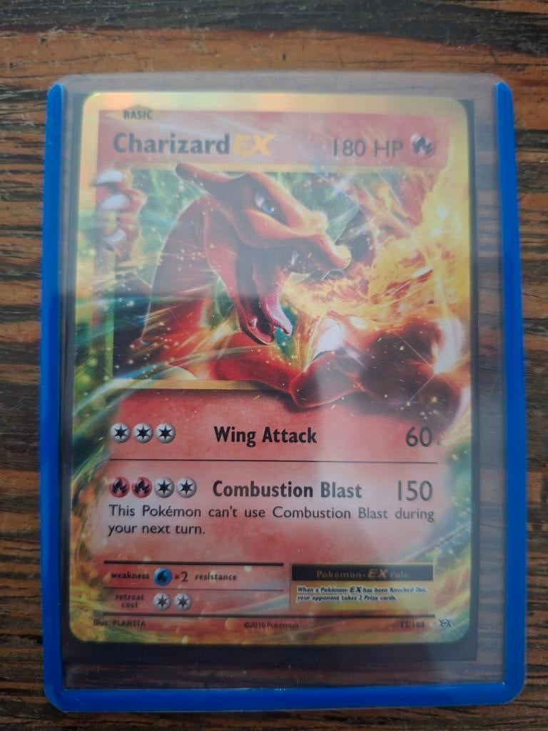 Pokemon Charizard ex 12/108 evolutions, Ophalen of Verzenden, Zo goed als nieuw, Losse kaart