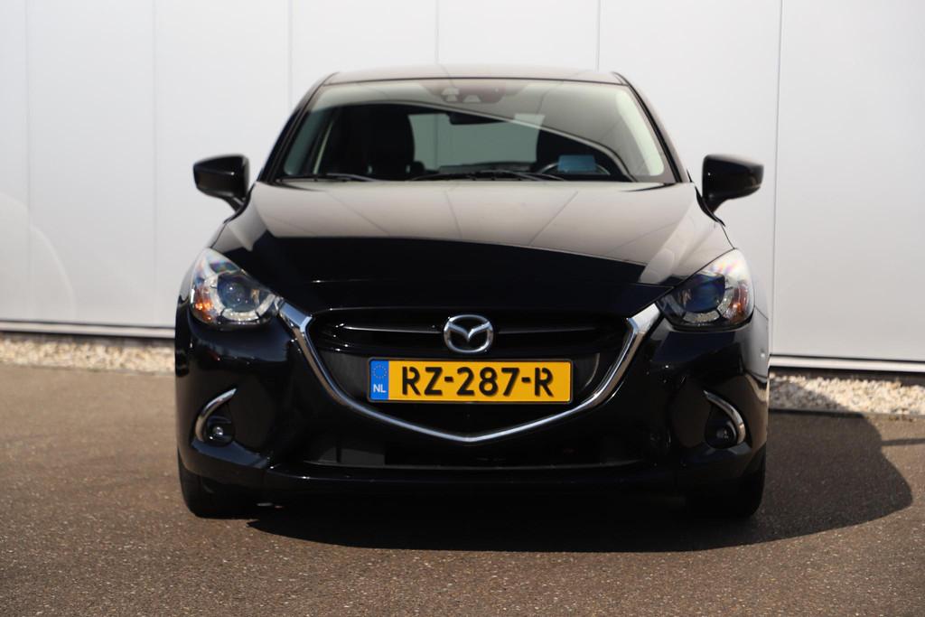 Mazda 2 1.5 Skyactiv-G GT-Luxury Automaat Half Leder Head Up, Auto's, Mazda, 4 cilinders, Met garantie (alle), Zwart, Bedrijf