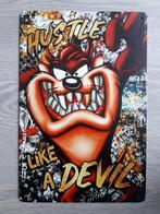 Tasmanian Devil Hustle Like A Devil 20x30 cm Reclamebord, Ophalen of Verzenden, Nieuw, Reclamebord