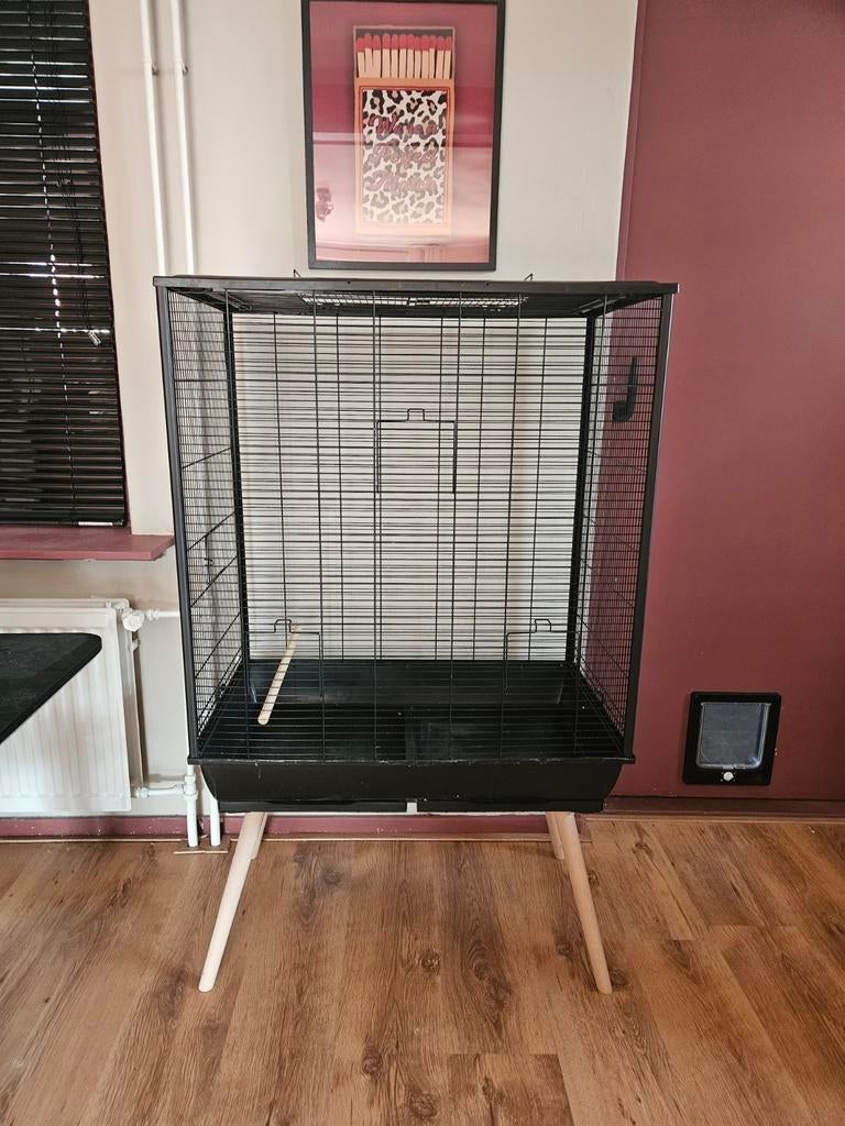 Zolux Neo Jili XL vogelkooi, zwart, Ophalen, Gebruikt, Vogelkooi