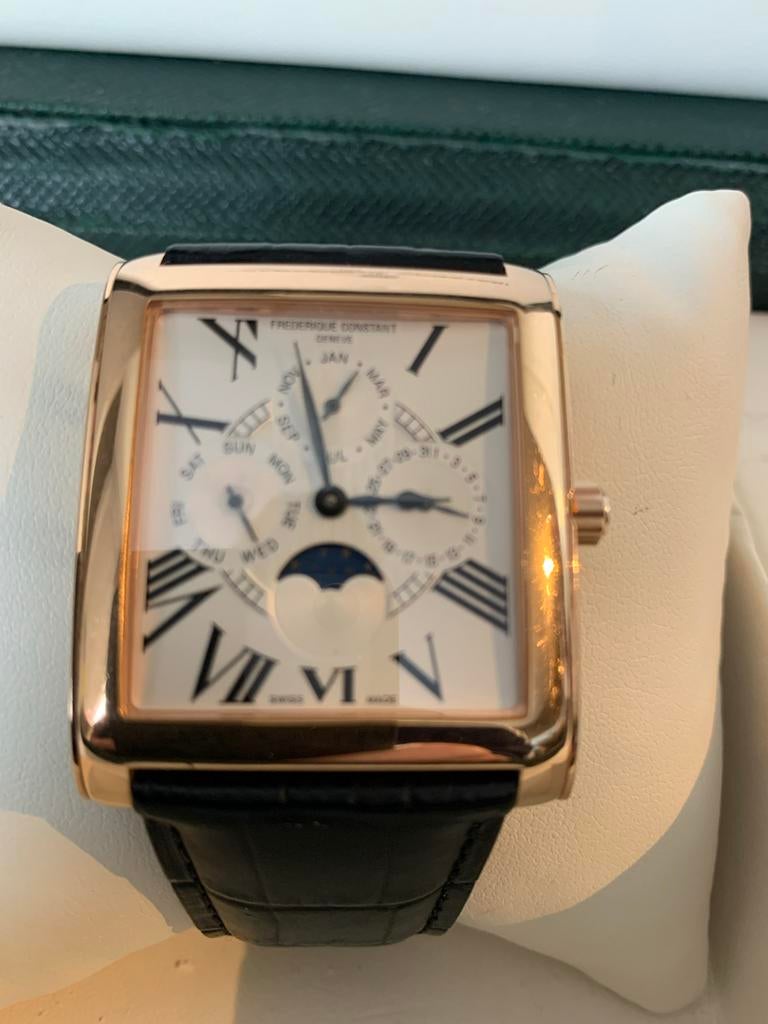 Frederique Constant Heren Horloge - Zo goed als nieuw, Overige materialen, Leer, Polshorloge, Zo goed als nieuw