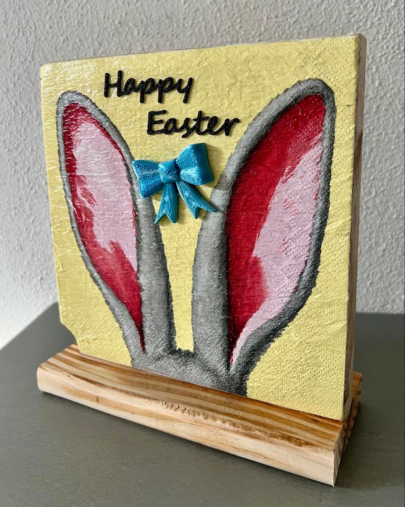 Vrolijk pasen bordje, Diversen, Pasen, Ophalen of Verzenden, Zo goed als nieuw