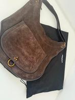 Jerome Dreyfuss Edgar schoudertas bruin suède, Overige merken, Bruin, Ophalen of Verzenden, Zo goed als nieuw