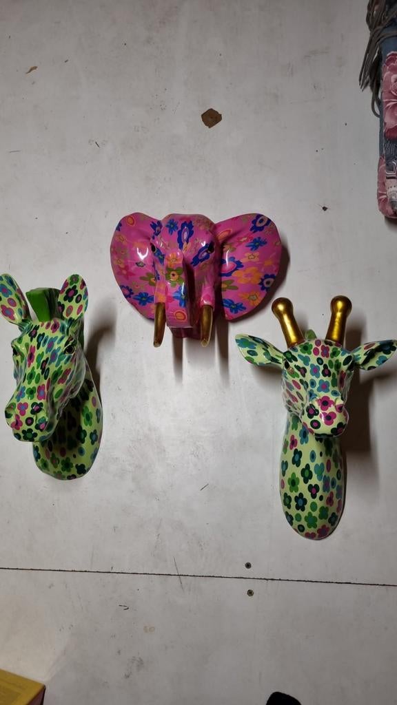 Pomme Pidou Aniwalls - Olifant , Zebra en Giraffe, Ophalen, Zo goed als nieuw, Meerkleurig