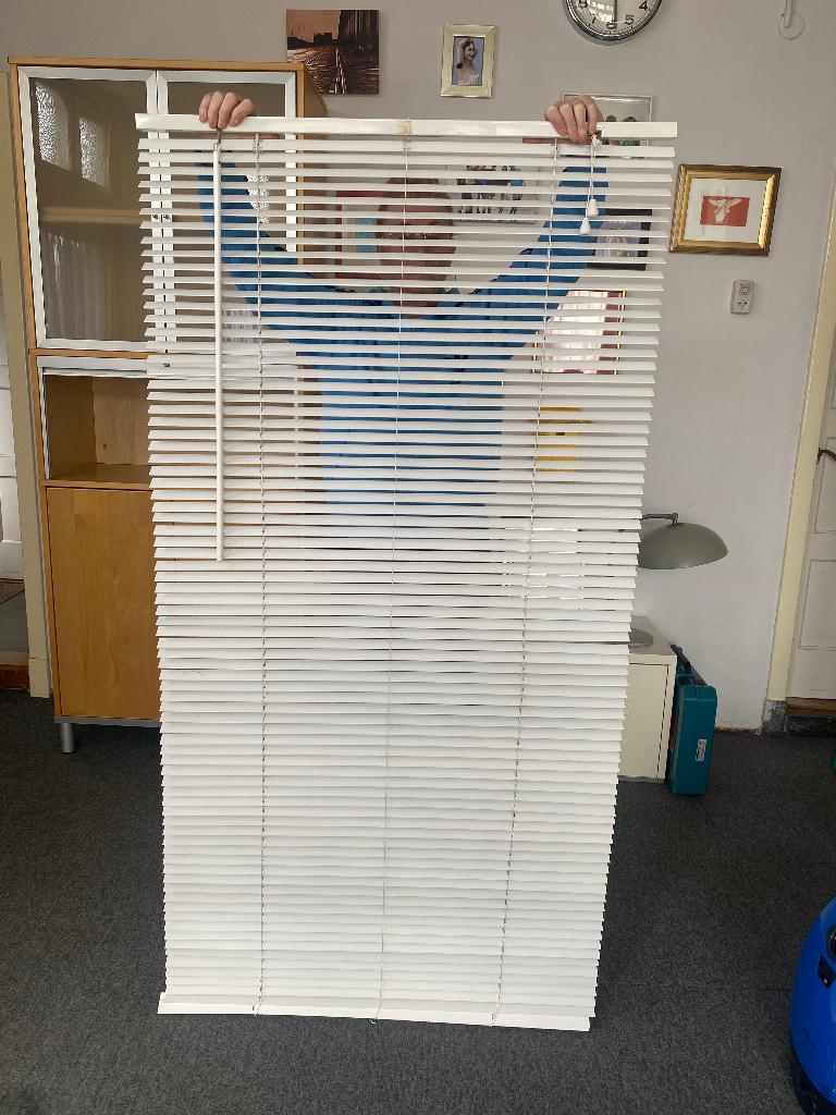 houten luxaflex 2 stuks 90x175 cm, Gebruikt, Wit, Modern, 150 tot 200 cm