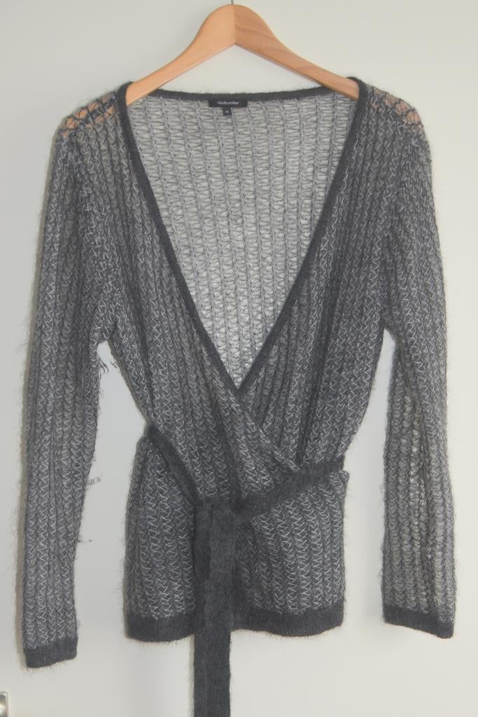Mohair wollen vest Claudia Sträter mt 44 grijs zgan, Kleding | Dames, Truien en Vesten, Verzenden, Zo goed als nieuw, Maat 42/44 (L)