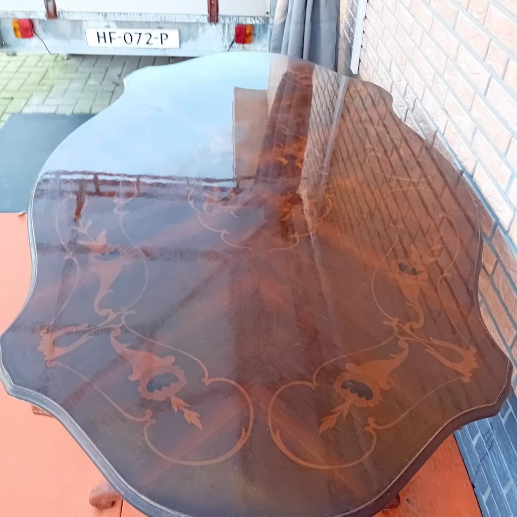 Mooie antieke barok tafel met inlegwerk, Antiek en Kunst, Antiek | Meubels | Tafels, Ophalen