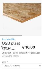 5 stuks OSB plaat 9mm - Sterke constructieve platen, Ophalen, Nieuw, Hout, Minder dan 20 mm