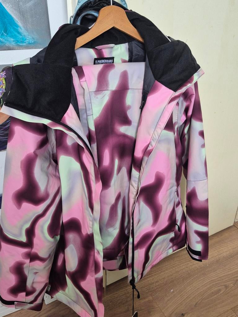Nieuw Ski Jack en Broek - Vrolijke Roze/Groene Kleuren, Kleding | Dames, Wintersportkleding, Maat 42/44 (L), Nieuw, Ophalen of Verzenden