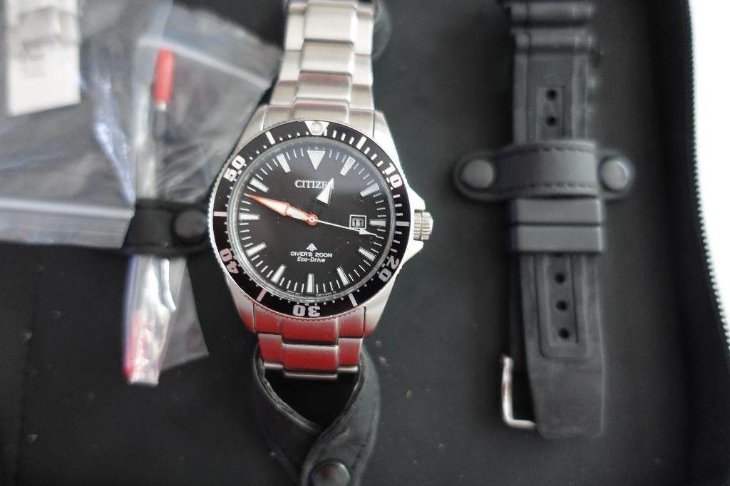 Citzen promaster Divers 200m Eco-drive, Ophalen, Staal, Staal, Zo goed als nieuw