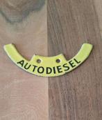 Origineel vintage emaille benzinepomp bordje⛽️, Reclamebord, Gebruikt, ., Ophalen of Verzenden