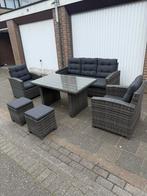 Nette Hoge model Tuinset Loungeset + 2 extra krukjes !, Ophalen of Verzenden, Zo goed als nieuw, Wicker, Bank