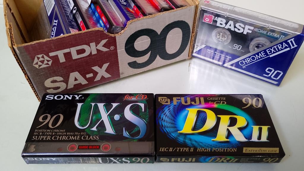 10 Nieuwe maxell & Tdk cassette banden, Cd's en Dvd's, Cassettebandjes, Nieuw in verpakking, Onbespeeld, Overige genres, 2 t/m 25 bandjes