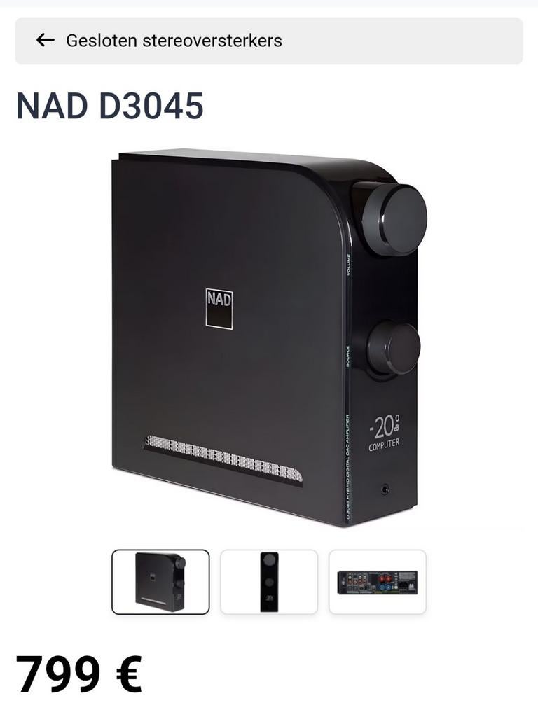 NAD D3045 DAC Versterker - Uitstekende Staat, Audio, Tv en Foto, Versterkers en Receivers, Zo goed als nieuw, 60 tot 120 watt