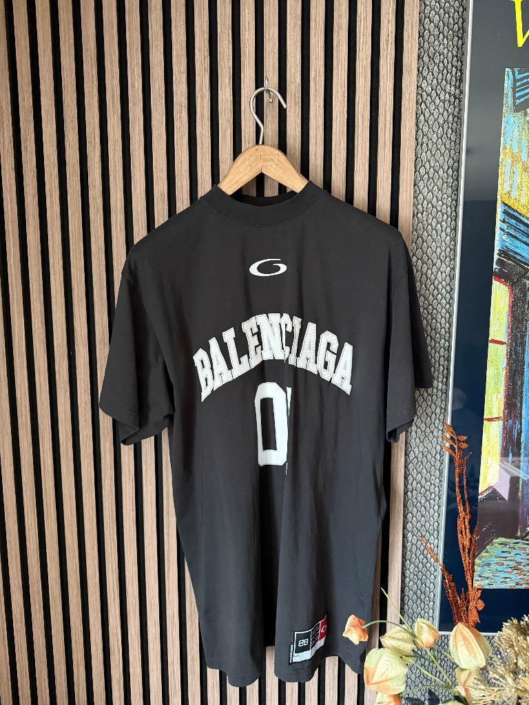 Balenciaga Basketball Series Oversized T-shirt, Kleding | Heren, T-shirts, Maat 48/50 (M), Zwart, Ophalen of Verzenden, Zo goed als nieuw