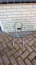 glazen bijzettafel, 45 tot 60 cm, Minder dan 55 cm, Rond, Ophalen of Verzenden