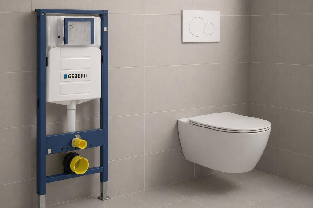 ACTIE !! Geberit up320 + Wc + drukplaat sigma01, Ophalen, Nieuw, Toilet