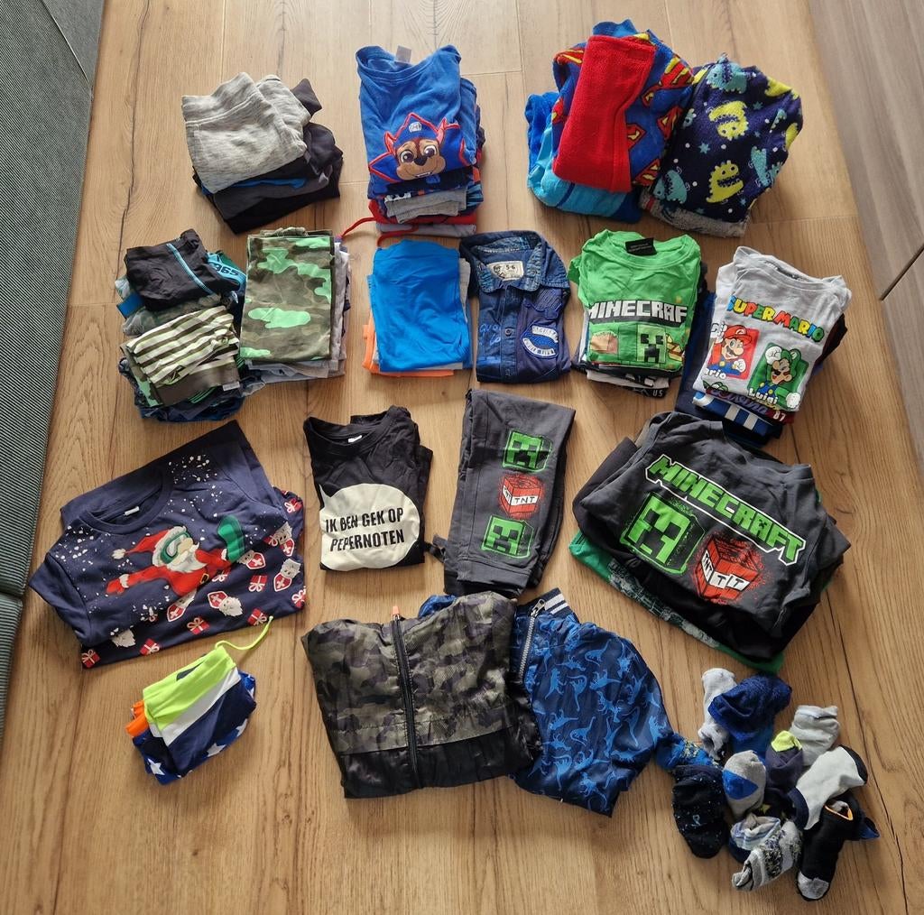 Kledingpakket jongen maat 110/116, Ophalen of Verzenden, Gebruikt, Maat 110