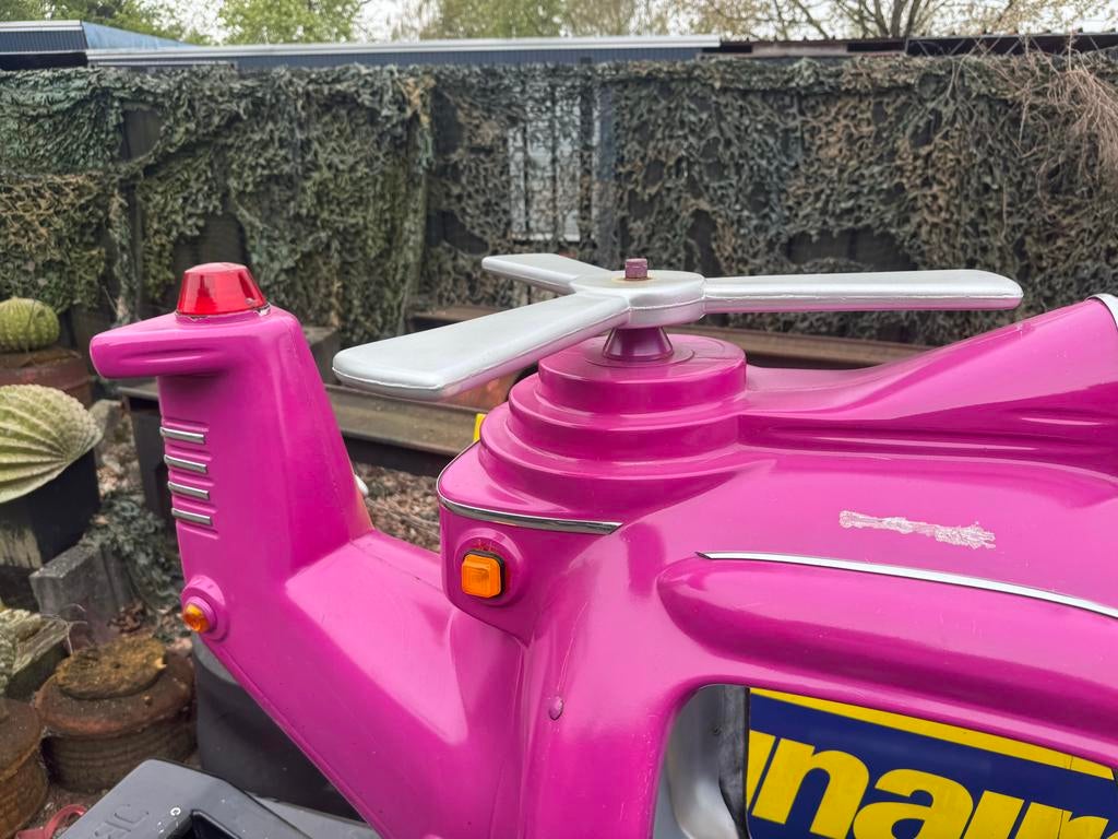 Roze kinderhelikopter met muntinworp - Kiddy Ride, Ophalen, Gebruikt, ., Overige typen