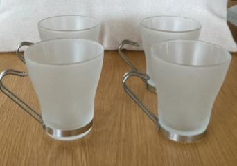 4 matglazen theeglazen van vitrosax zgan, Glas of Glazen, Ophalen of Verzenden, Overige stijlen, Glas