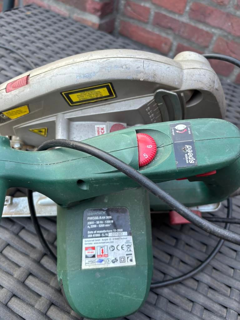 Cirkelzaag 190 1300 wat, Ophalen, Zo goed als nieuw, 1200 watt of meer, Overige typen