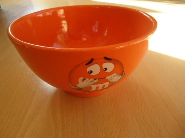 M&M schaaltje, kommetje oranje met ORANGE, Ophalen of Verzenden, Zo goed als nieuw, Gebruiksvoorwerp