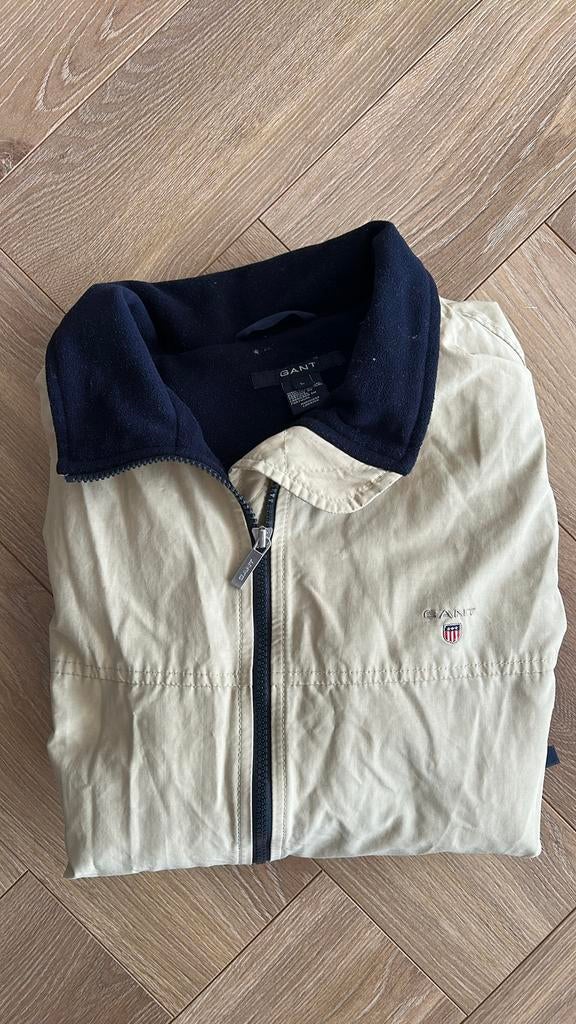 GANT beige harrington heren jas maat L, Ophalen of Verzenden, Zo goed als nieuw, Maat 52/54 (L), Beige