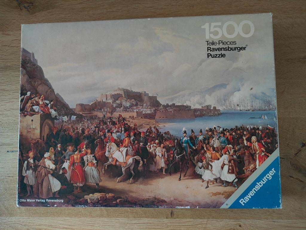 Ravensburger puzzel Intocht koning Otto in Nauplia 1500 st., Ophalen of Verzenden, 500 t/m 1500 stukjes, Gebruikt, Legpuzzel