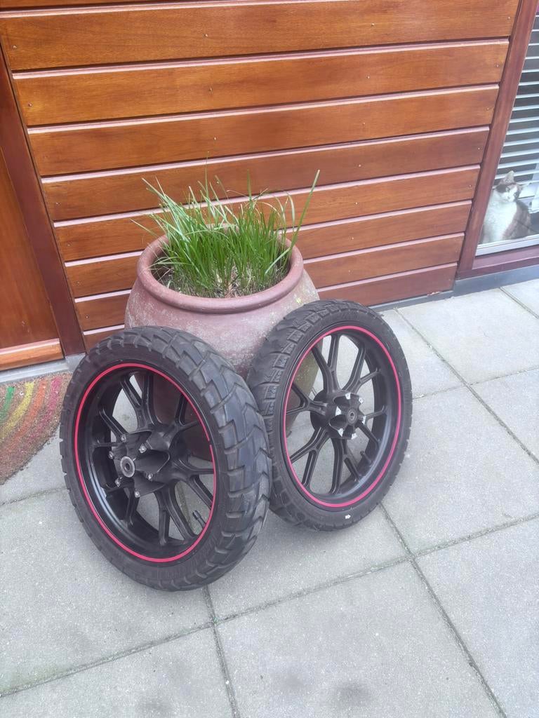 Velgenset Derbi Senda Xtreme 17 inch met banden, Ophalen, Gebruikt, Overige typen, Overige merken