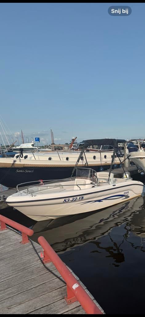 Ranieri Azzurra + Kalf trailer + Honda 50 pk 4-takt, Ophalen, Gebruikt, Overige typen