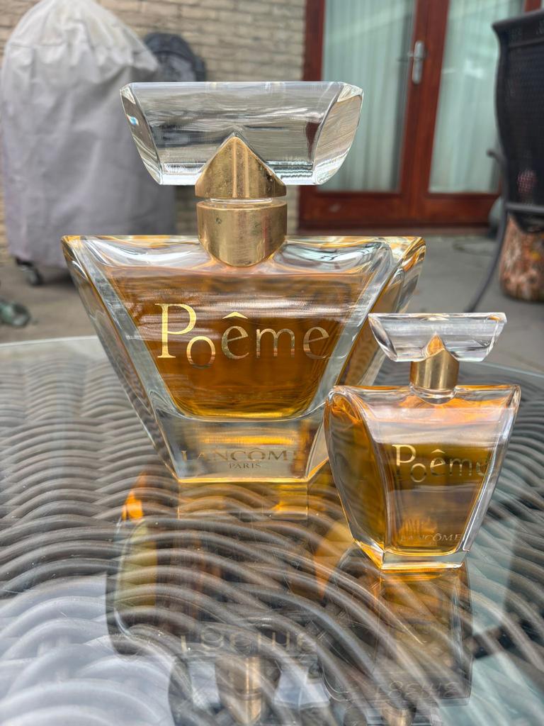 Grote factice Poême Lancôme met kleinere maten, Ophalen, Gebruikt