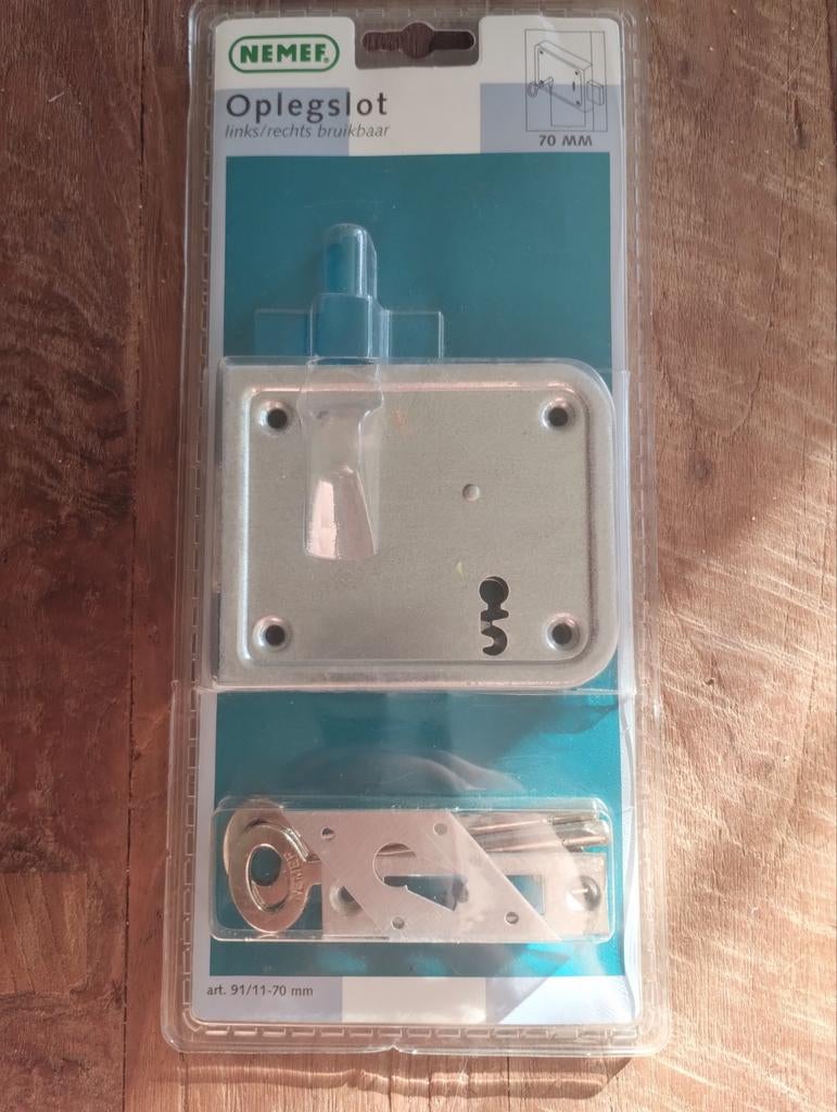 Oplegslot, merk Nemef, nieuw in verpakking., Ophalen of Verzenden