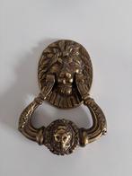 Antieke Messing Leeuwenkop Deurklopper, Ophalen, Gebruikt