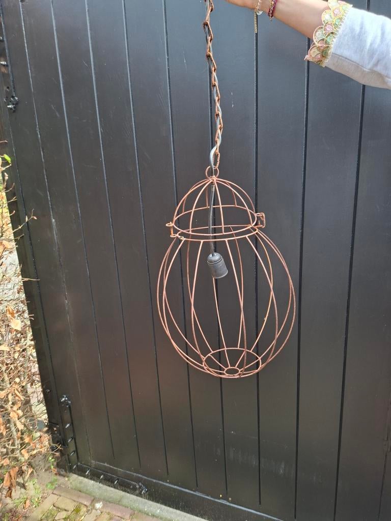 Venetiaanse lamp, verroest, voor onder overkapping, Ophalen of Verzenden, Gebruikt, Vintage, Industrieel, Landelijk