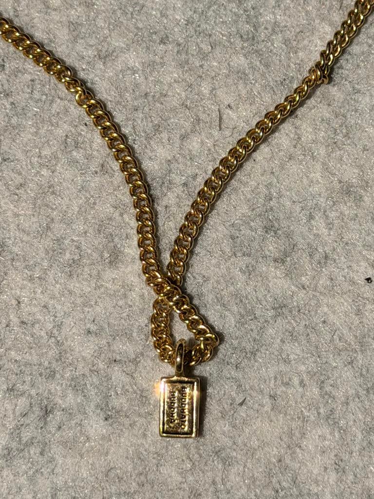 Buddha to Buddha ketting met slotje – verguld zilver (925), Sieraden, Tassen en Uiterlijk, Kettingen, Met hanger, Ophalen of Verzenden