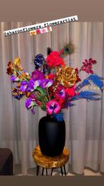Mooi bos kunstbloemen incl. Vaas, Ophalen, Zo goed als nieuw