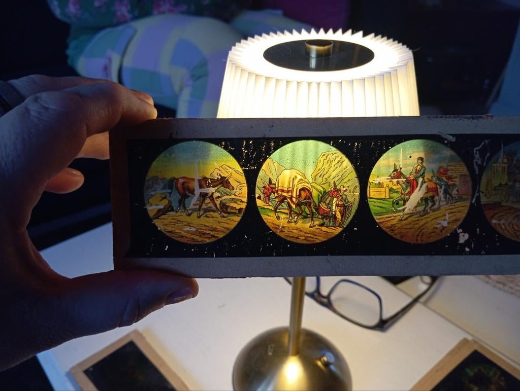 Oude Toverlantaarnplaat - Laterna Magica, Ophalen of Verzenden