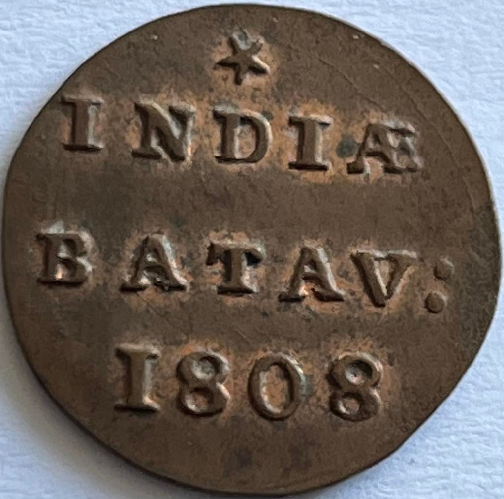 Nederlands-Indië halve duit 1808 topkwaliteit!, Postzegels en Munten, Munten | Nederland, Ophalen of Verzenden, Vóór koninkrijk