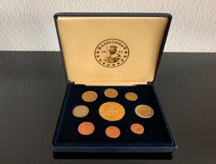 Andorra “Silver Proof Euro Pattern” munten set uit 2003, Postzegels en Munten, Munten | Europa | Niet-Euromunten, Setje, Overige landen