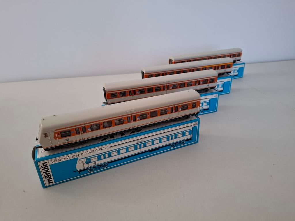 Marklin H0 4183/4184/4185 S-Bahn 4 delig 1e/2e klasse DB, Wisselstroom, Treinset, Ophalen of Verzenden, Zo goed als nieuw