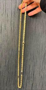 Koningsketting platte schakel, Sieraden, Tassen en Uiterlijk, Kettingen, Ophalen of Verzenden, Zo goed als nieuw, Goud