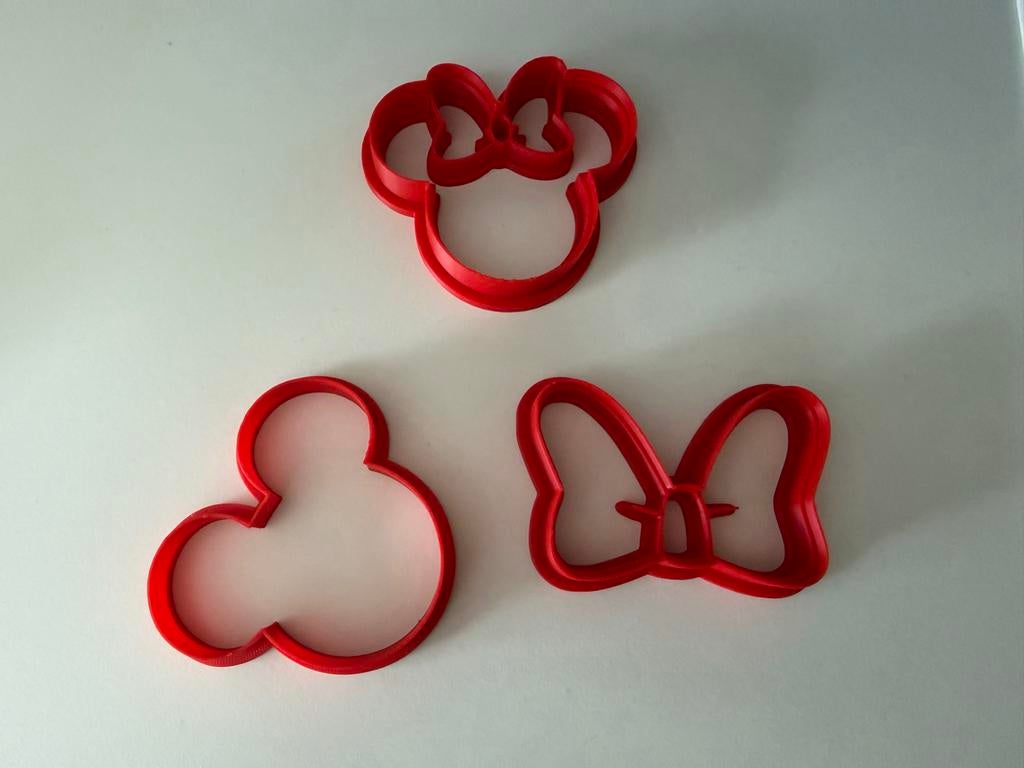 Disney koekjesuitstekers - Mickey en Minnie Mouse 3d print, Huis en Inrichting, Ophalen, Overige typen, Kunststof, Nieuw