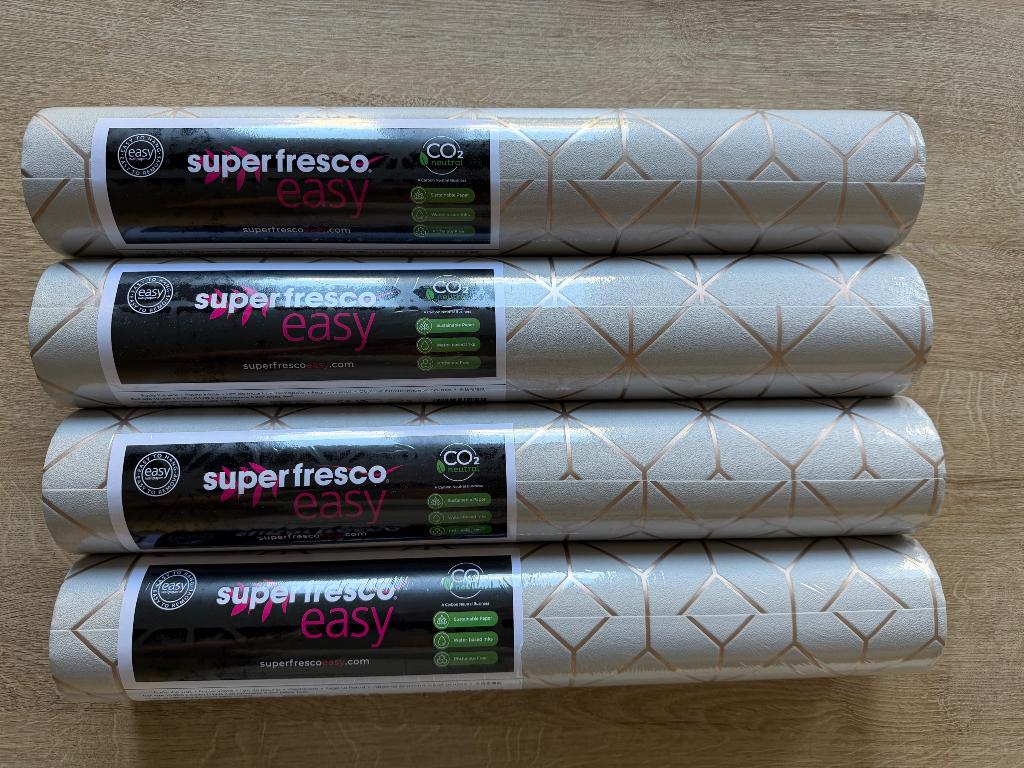 Vliesbehang SuperFresco Easy (4 rollen NIEUW), Ophalen, 10 tot 25 m², Grijs