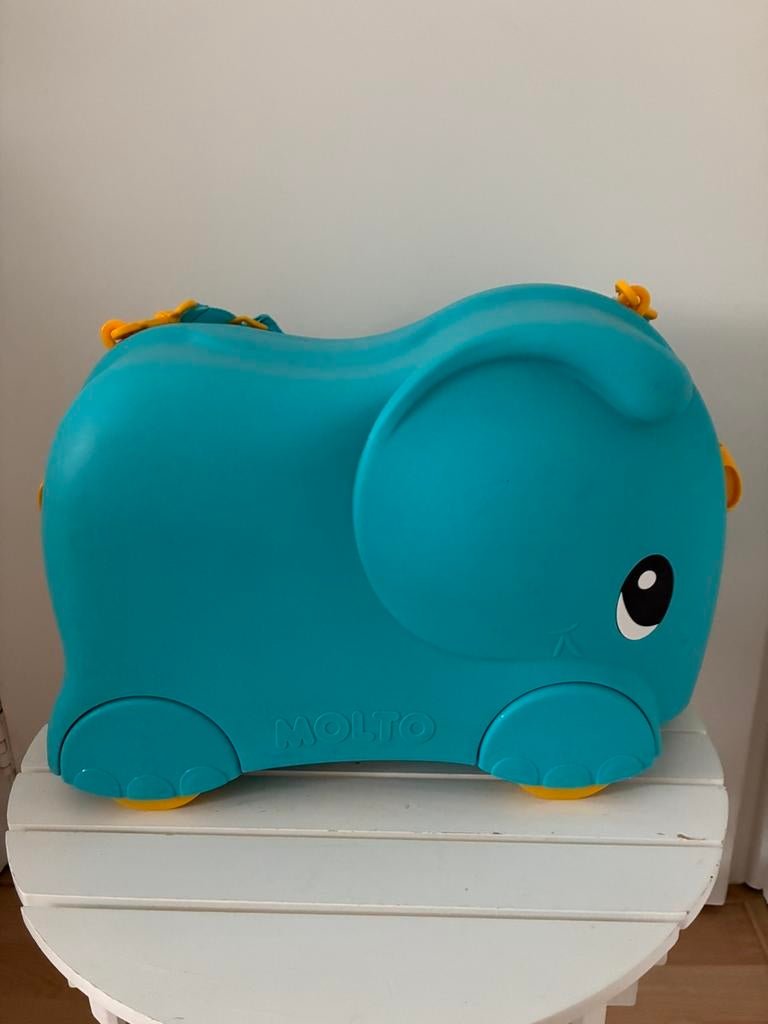 Molto kinderkoffer kinderreiskoffer koffer olifant, Hard kunststof, Minder dan 50 cm, Ophalen of Verzenden, Zo goed als nieuw