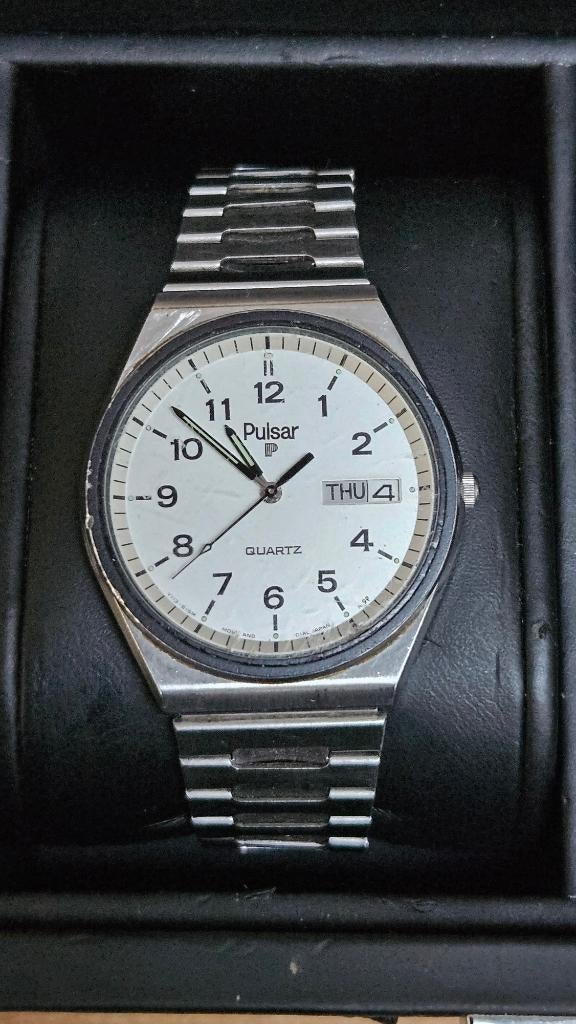 Vintage Pulsar by Seiko (1985) quartzhorloge, Gebruikt, Staal, Polshorloge, Ophalen of Verzenden