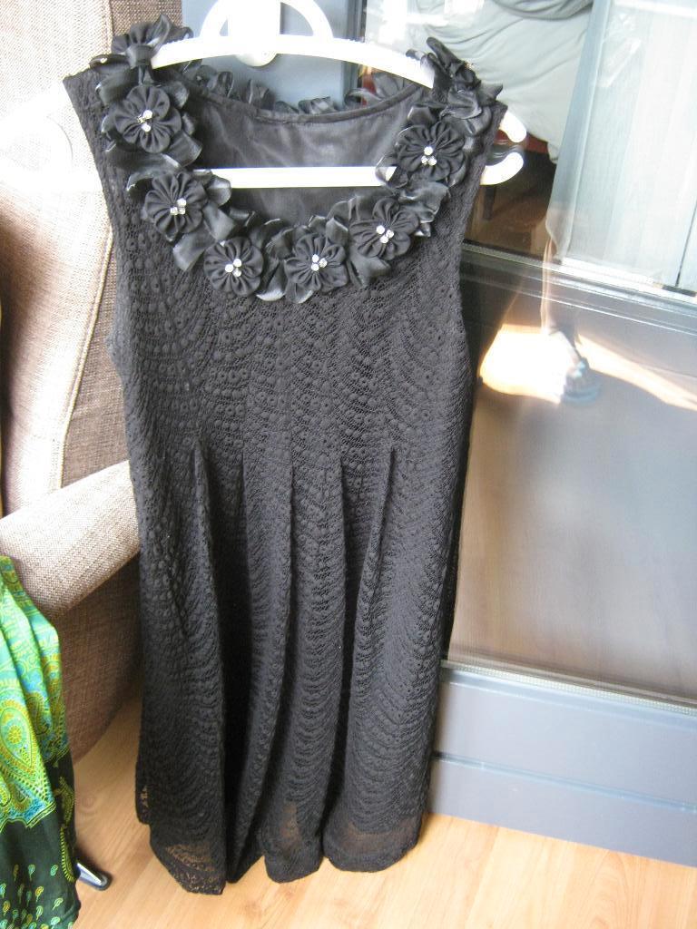 jurk zwart kanten jurkje vintage jaren 60, Ophalen of Verzenden, Zo goed als nieuw, Maat 38/40 (M), Zwart